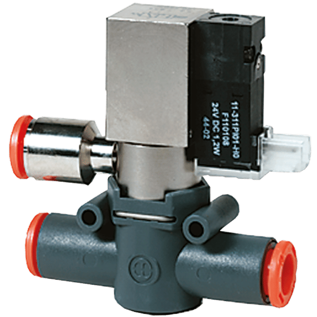 Metal Work In-Line Solenoid Valve 8MM 3/2 N/C G1/8 Threaded Exhaust