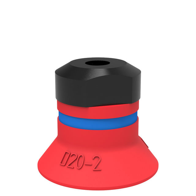 Piab Suction cup D20-2 Silicone M5 female, dual flow control valve