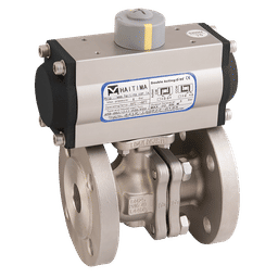 Haitima 4" PN40 SS FSAS Full Bore Ball Valve F/W Double Acting Actuator