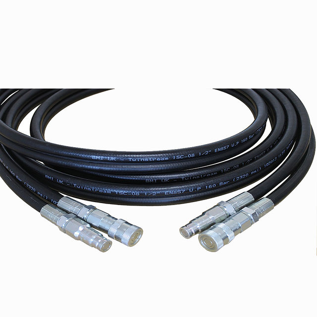 FT Pro Flat Face Quick Release Coupling 6 MTRS SIAMESE 1 Wire Breaker Hoses