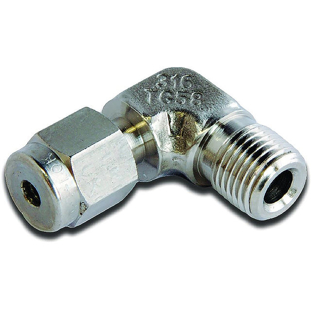 Parker A-LOK 1/4" NPT Male X 3/8" Tube OD Imperial Reducing Union Elbow