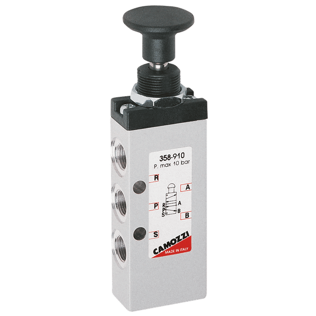 Camozzi 1/8 5/2 Push/Pull Knob Bistable