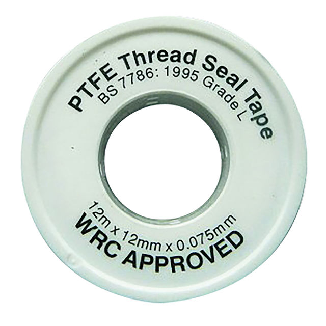 12MM X 12 M PTFE Thread Seal Tape - White