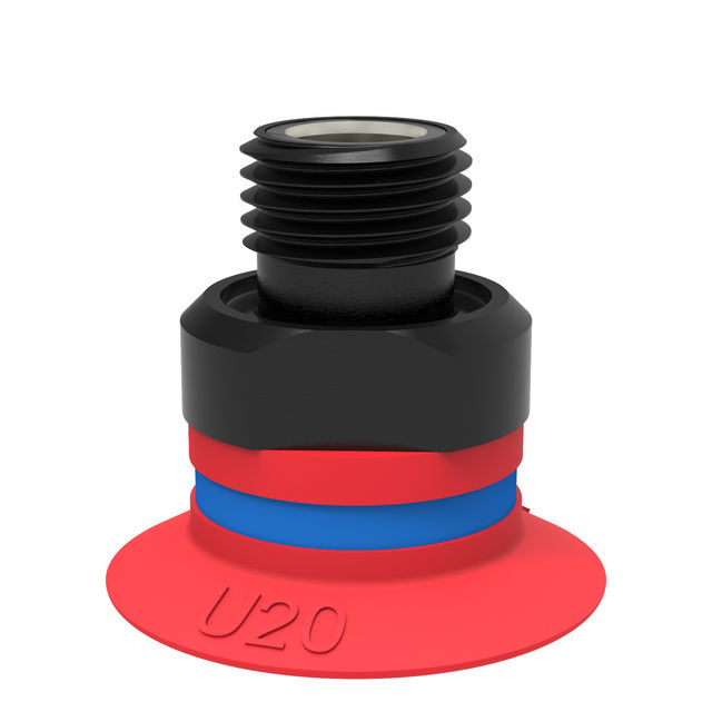 Piab Suction cup U20 Silicone G1/8" male, mesh filter