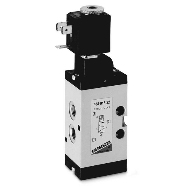 Camozzi ELECTROPNEUMATIC Valve 3/2 1/4 Sol Spring