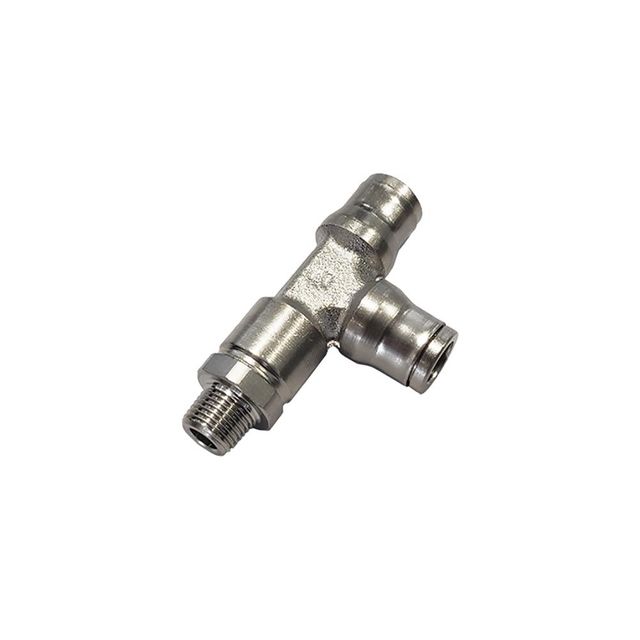 Parker Legris 14MM X 1/2" BSPT Male Stud Run Tee LEGRIS Push-In Fitting