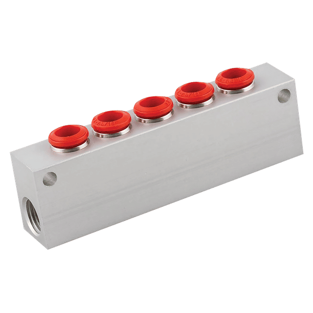 Aignep 06MM OD X 1/8" BSPP Female 5-Way Manifold