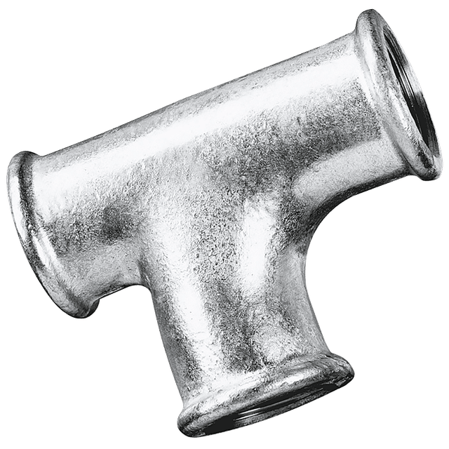 FT Pro 1.1/2"BSPP Female Pitcher Tee 90 Galvanised 131