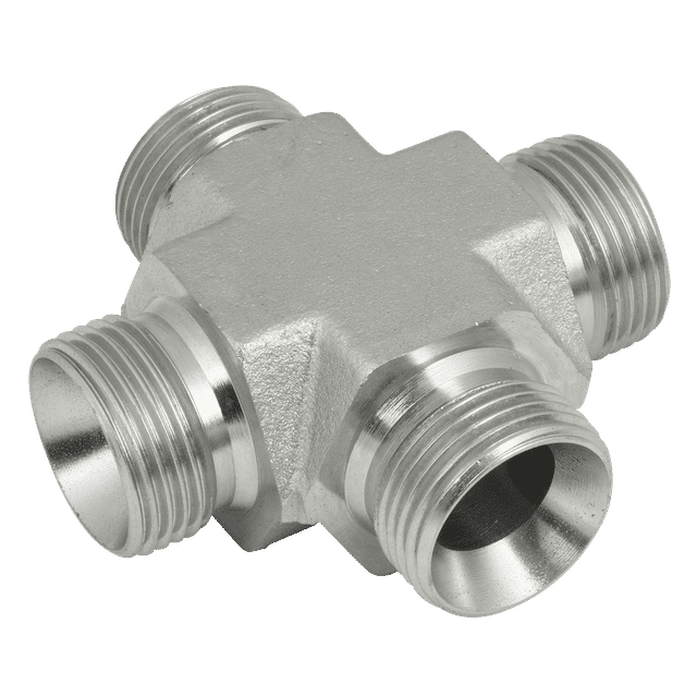 Brennan 1/2" BSPP Equal Male Cross Steel