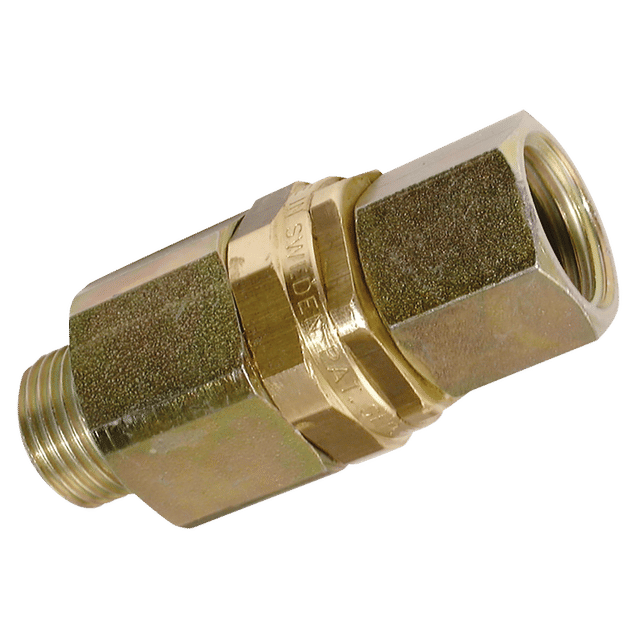 Parker 1/2" BSP Male X 1/2" BSP Female Valved Swivel Joint