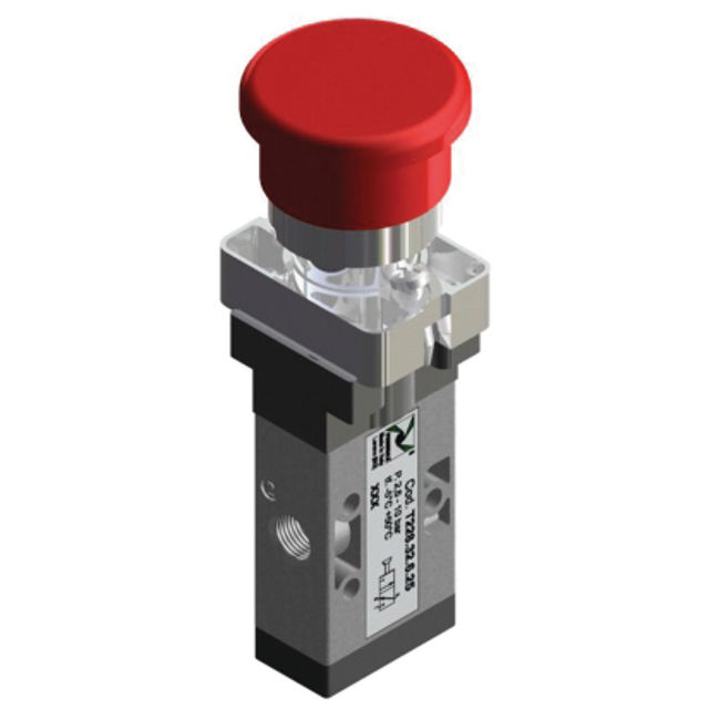 Pneumax 1/8" BSPP Female Push Button Valve