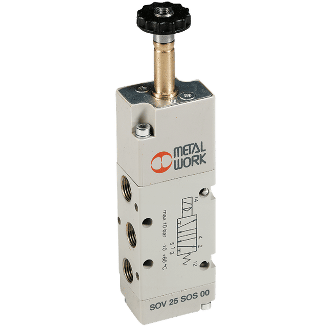 Metal Work 5/2 G1/8 Solenoid/Spring Valve