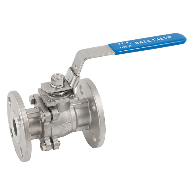 Haitima 1" ASA150 Flange SS 2PC Full Bore Ball Valve Lever Operated