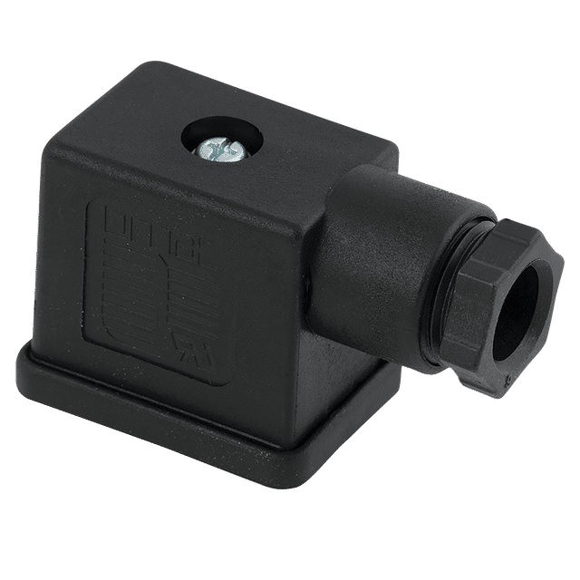 Metal Work S/Connector TYP3/B PG9 Black 2 Poles + Earth