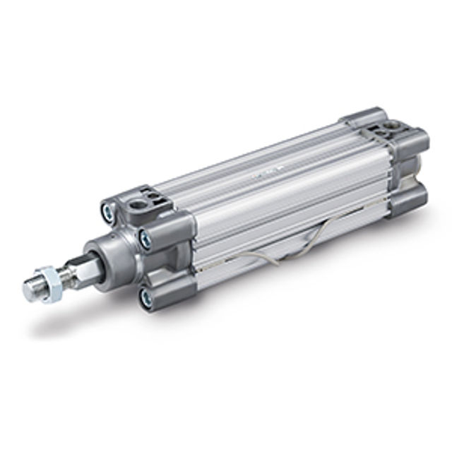 SMC ISO 15552 Cylinder 80 Str=80, Non-Rotating, Double Rod