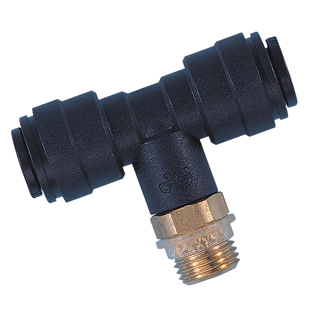 John Guest Swivel Tee Brass OD6 1/4