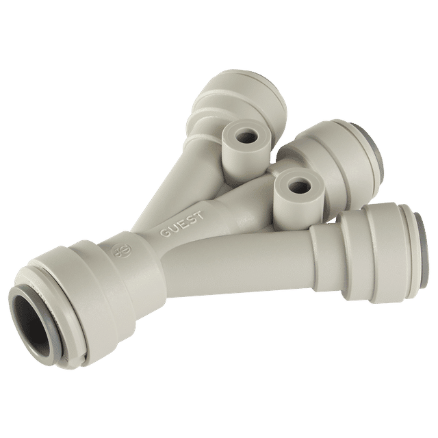 John Guest 1/2" OD in X 3/8" OD Out 3 Way Divider