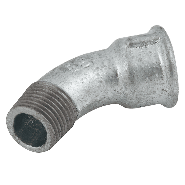 EE 4" MXF BSPT X BSPP 45° Bend (Galvanised)