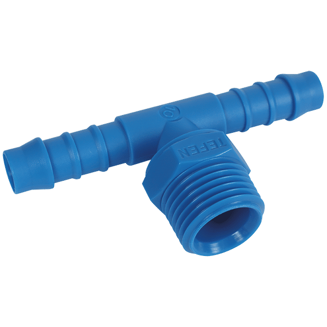 Tefen 1/8" BSPT Male Branch Tee Hose Connector
