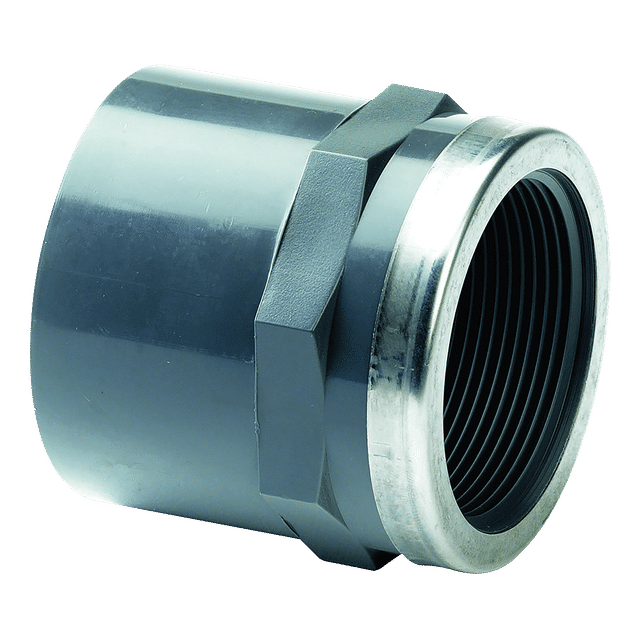 Comer 1.1/2" BSPP X 50MM Plain X Threaded Female SS Reinforced