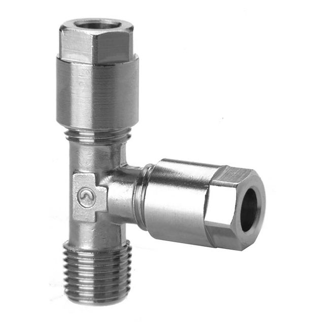 Camozzi Comp Fitting Fixed Run Tee 8MM Tube 1/4