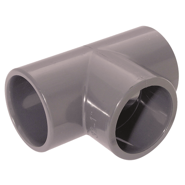 Comer 2.1/2" ID Solvent Equal Tee ABS Light Grey
