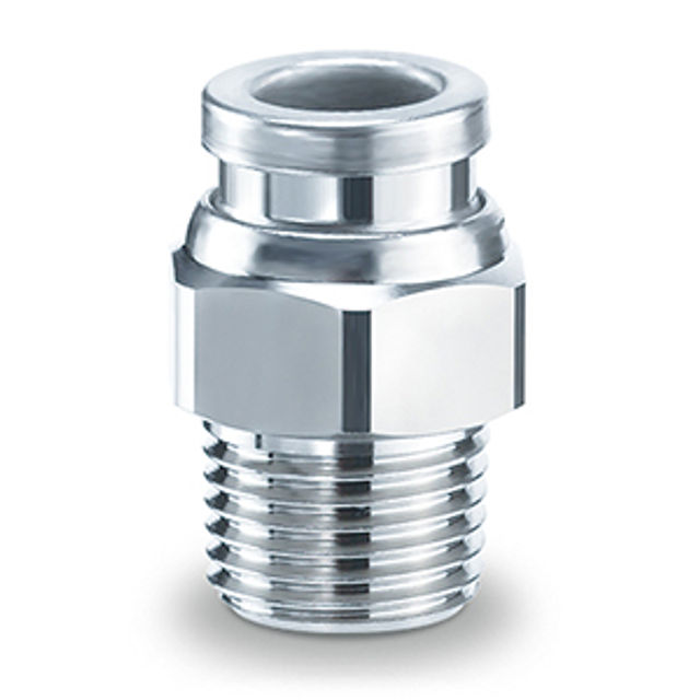 SMC Metric Size Brass One-Touch Fitting.