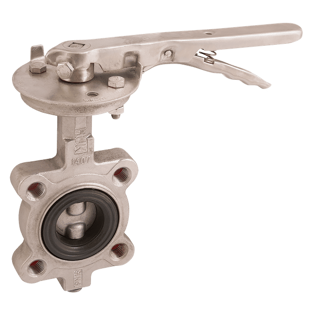 FT Pro 2.1/2" PN16 Lug Butterfly Valve SS/SS/FPM SS Lever Operated