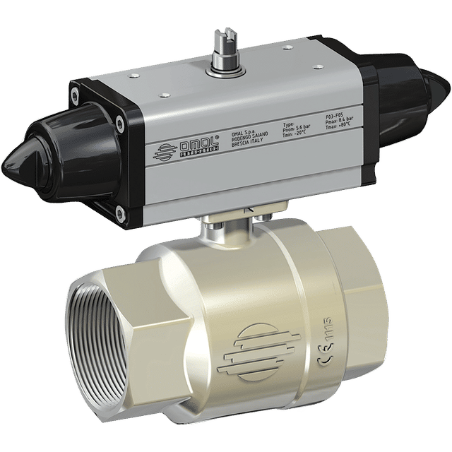 OMAL 1/2" SINGLE ACTING BALL VALVE