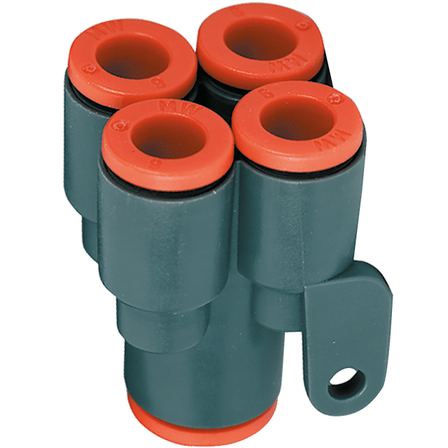 Metal Work 4MM Inlet to 4 X 4MM Outlets