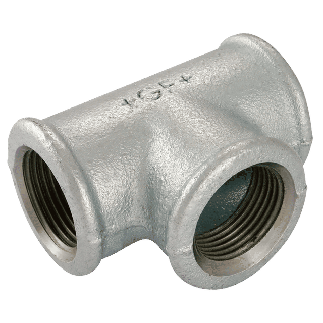 GF 1/2" BSPP Female Equal Tee Galvanised GF130G