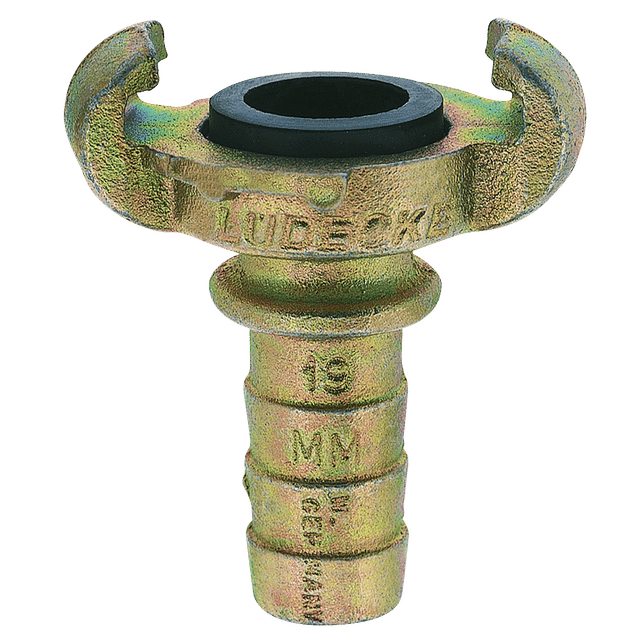 Ludecke Din 3489 Claw Coupling Collar/Hose Tail 19MM