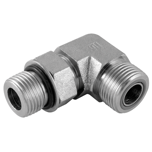 Burnett & Hillman 9/16"ORFSX7/16"UNF M/M 90 Pos Elbow