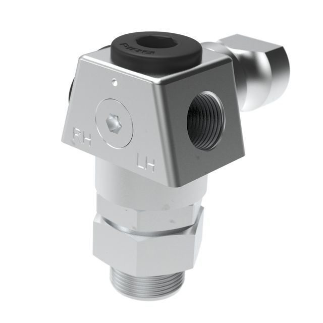 Piab Suction cup holder - Lock pin 19 - LH/RH- G3/8" M - G1/4" F - 1/8" NPSF