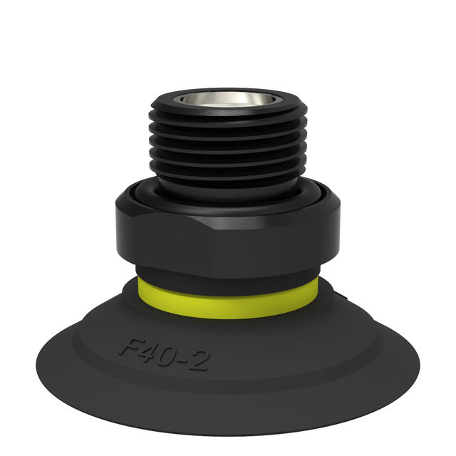 Piab Suction cup F40-2 Nitrile-PVC G3/8" male, mesh filter, dual flow control valve