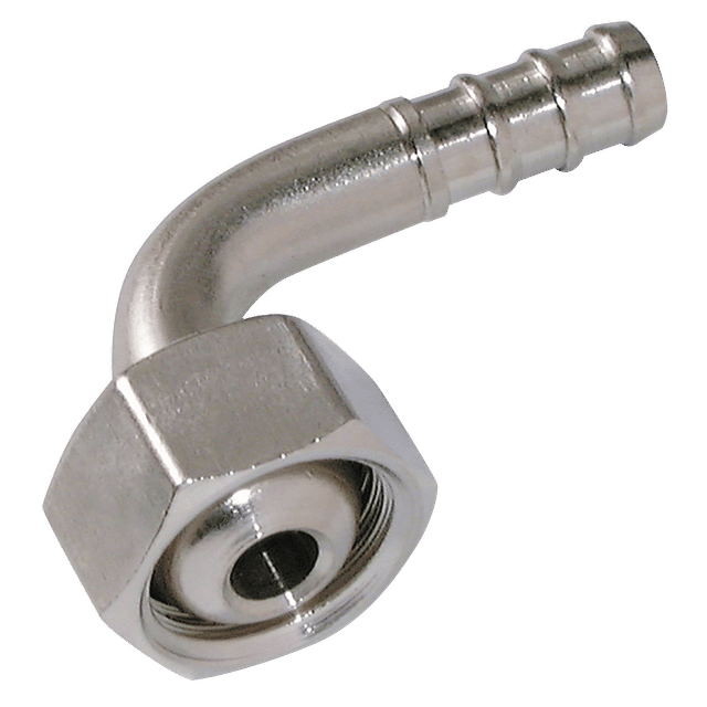 FT Pro 08MM ID Hose X 1/4" 90° Elbow Cone Steel
