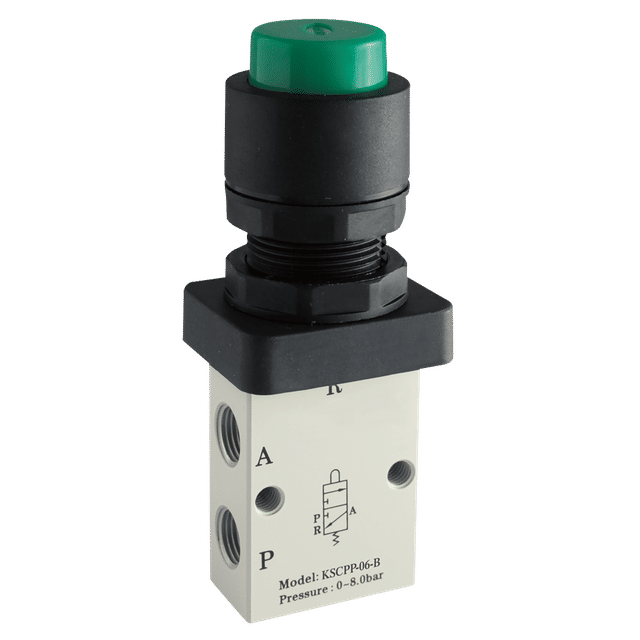 FT Pro 1/8" 3/2 N/C Push Button External Valve