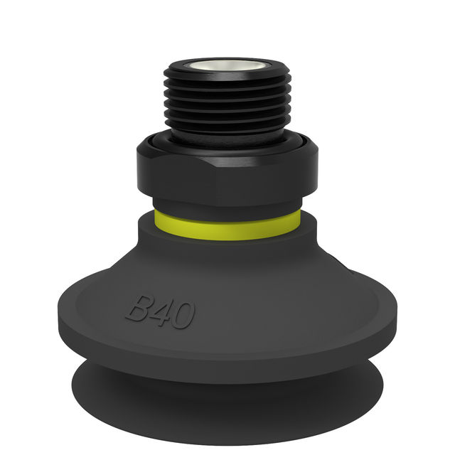 Piab Suction cup B40 Chloroprene G3/8" male, mesh filter, dual flow control valve