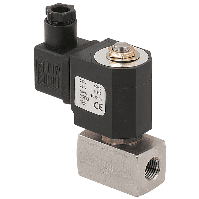 M&M 2/2 N/C 1/8" 24DC SS Valve