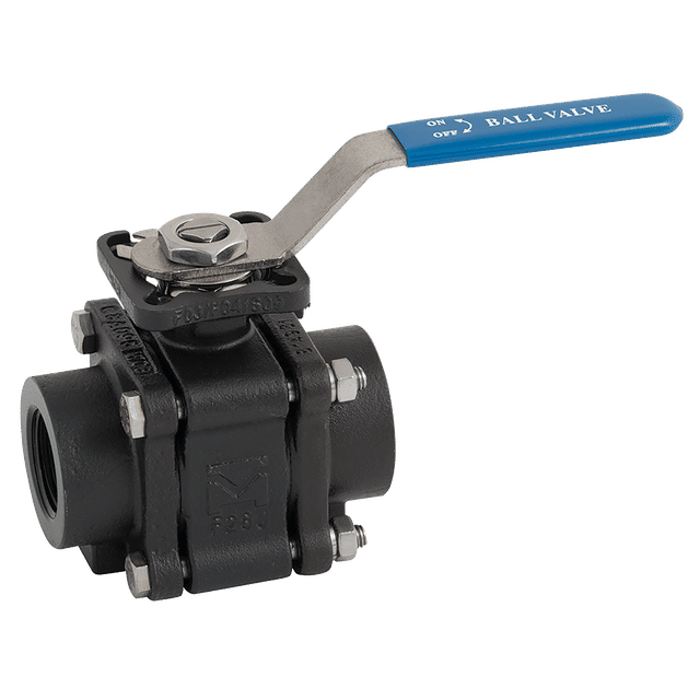 Haitima 3/4" NPT FSAS C/S 3PC Full Bore Ball Valve Direct Mount 2000 PSI