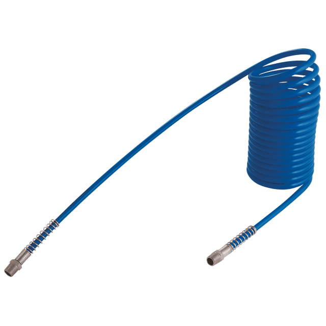 FT Pro 1/4" BSPT 10MM OD 15M Recoil Hose Length Blue