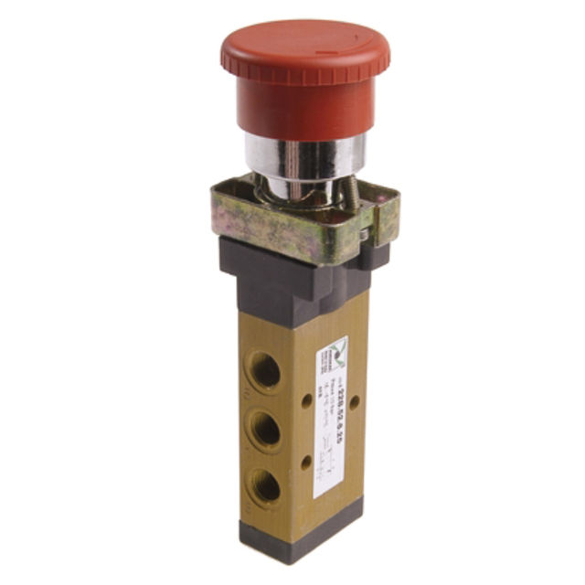 Pneumax 1/8" BSPP Female Push Button Valve