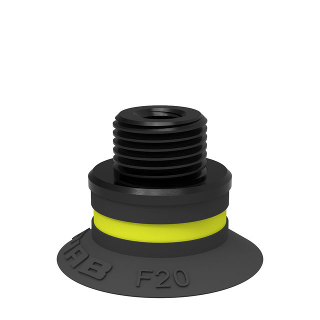 Piab Suction cup F20 Chloroprene G1/8" male/M5 female, mesh filter