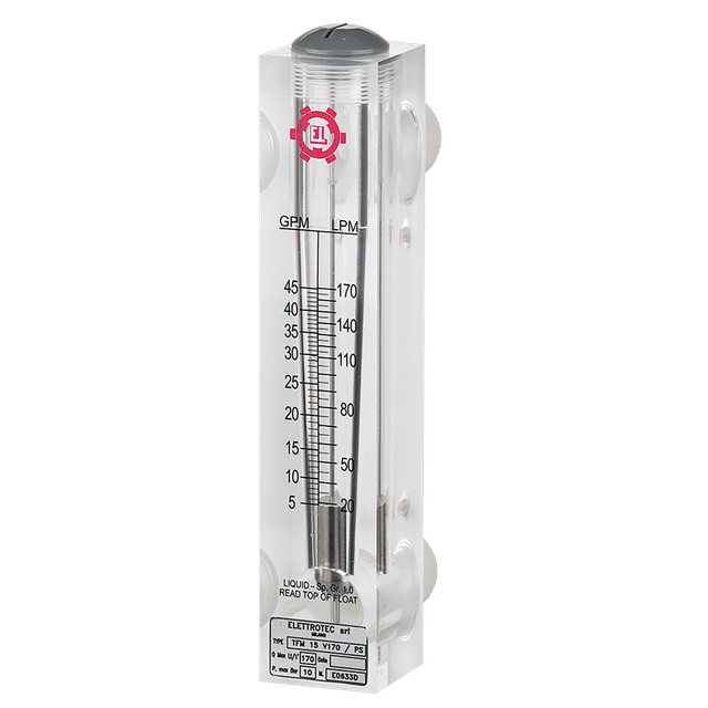 Elettrotec G1/2" Variable Area Flow Meter Panel 2-18