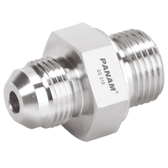 PANAM Male Stud Coupling 37° JIC 10MM G1/2"