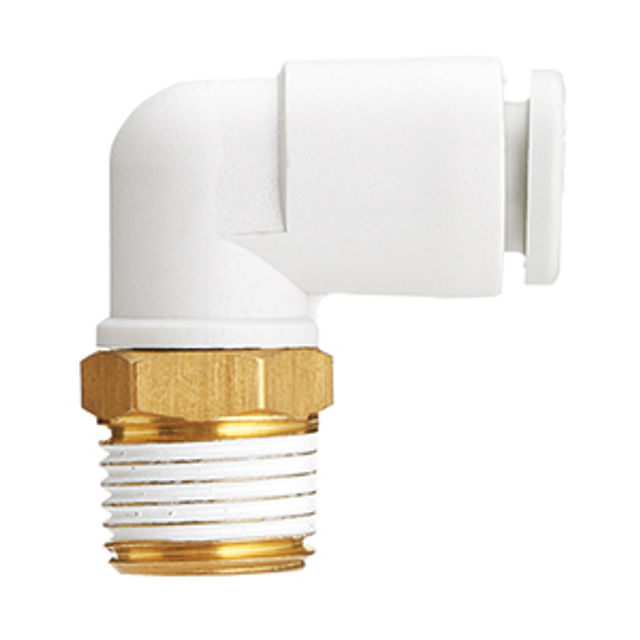 SMC Brass Fitting, 3/8 Male Thread, D 6 Tube.
