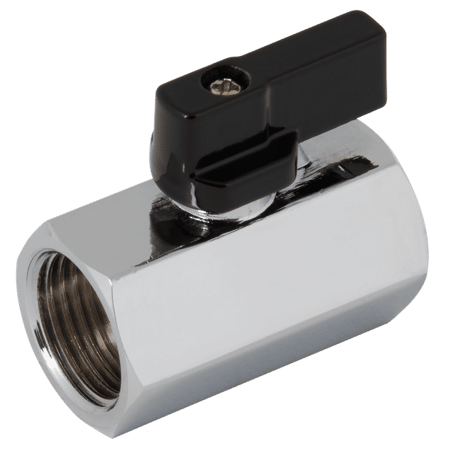 FT Pro 1/4" BSPF Brass Chrome Finish Mini Ball Valve