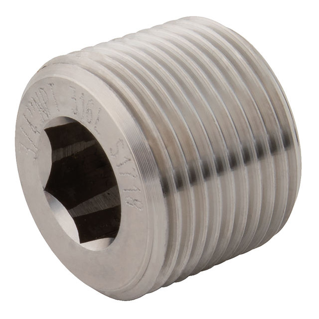 1/8" NPT Male Allen Key Plug SS
