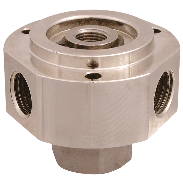 FT Pro 1 X 3/8" BSP Male Inlet X 3 X 1/4" BSP Female Outlets Rotating Joint