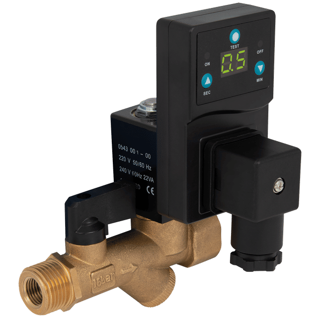 FT Pro 1/2" Brass Digital Timer 220V AC Auto Drain